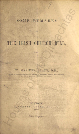 The Irish Church Bill
