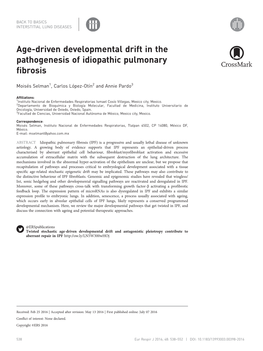Age-Driven Developmental Drift in the Pathogenesis of Idiopathic Pulmonary Fibrosis
