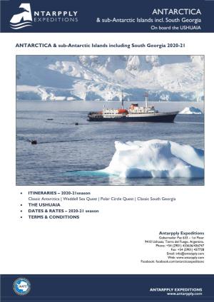 ANTARCTICA & Sub-Antarctic Islands Including South Georgia 2012-13