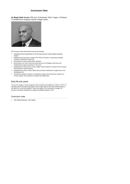 Magdi Yacoub CV