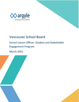 SLO Program Student and Stakeholder Engagement Report