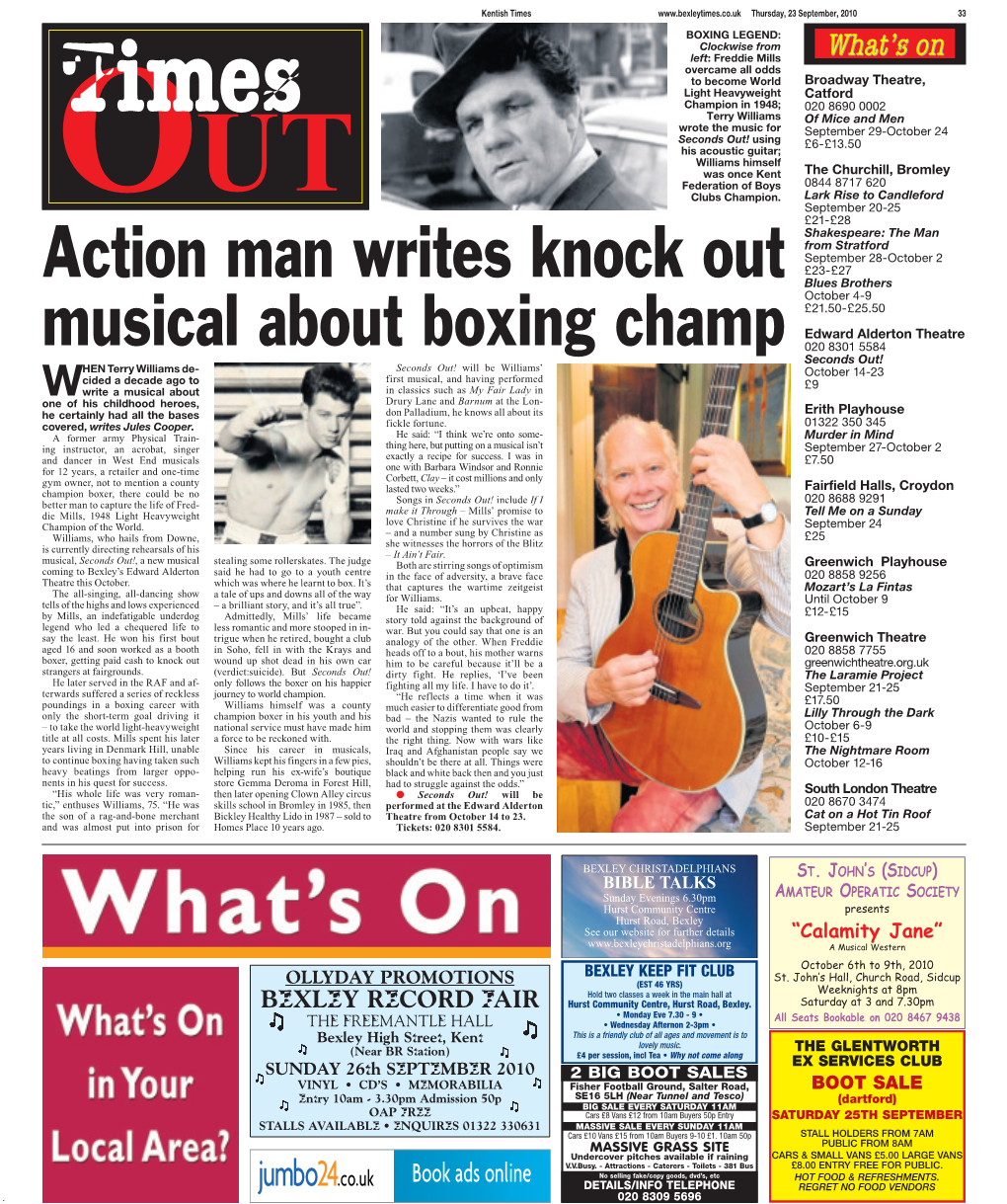 Action Man Writes Knock out Musical About Boxing Champ