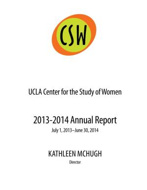 2013-2014 Annual Report July 1, 2013–June 30, 2014