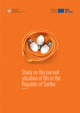 Study on the Current Situation of Bis in the Republic of Serbia January 2020 This Publication Is Produced with the Assistance of the European Union