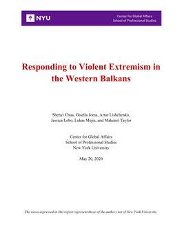 Responding to Violent Extremism in the Western Balkans