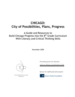 CHICAGO: City of Possibilities, Plans, Progress