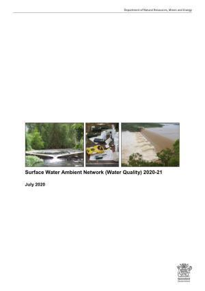 Surface Water Ambient Network (Water Quality) 2020-21