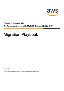Oracle to Aurora Mysql Migration Playbook