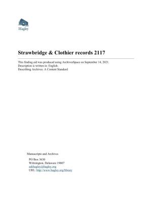 Strawbridge & Clothier Records 2117