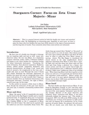 Focus on Zeta Ursae Majoris - Mizar