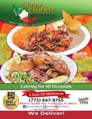 (773) 847-9755 We Deliver! Catering for All Occasions