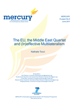 The EU, the Middle East Quartet and (In)Effective Multilateralism