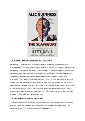 The Scapegoat: 1959 Film Adaptation and Event Review
