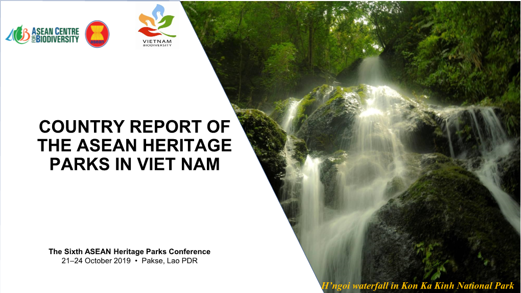 Country Report of the Asean Heritage Parks in Viet Nam