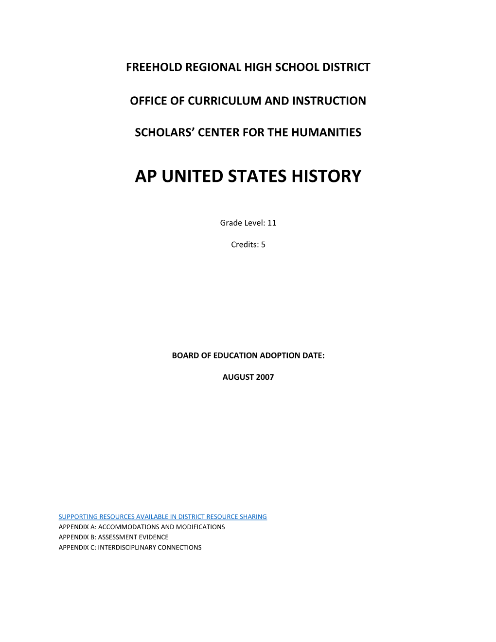 Ap United States History