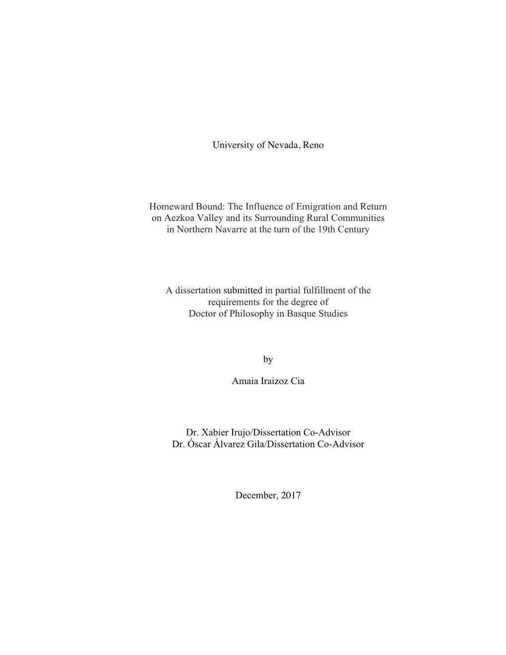 The Influence of Emigration and Return on Aezkoa Valley and Its Surrounding Rural Communities in Northern Navarre at the Turn of the 19Th Century