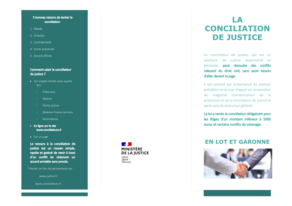 La Conciliation De Justice Et - Points Justice Après Avis Du Procureur Général