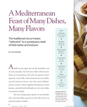 A Mediterranean Feast of Many Dishes, Many Flavors