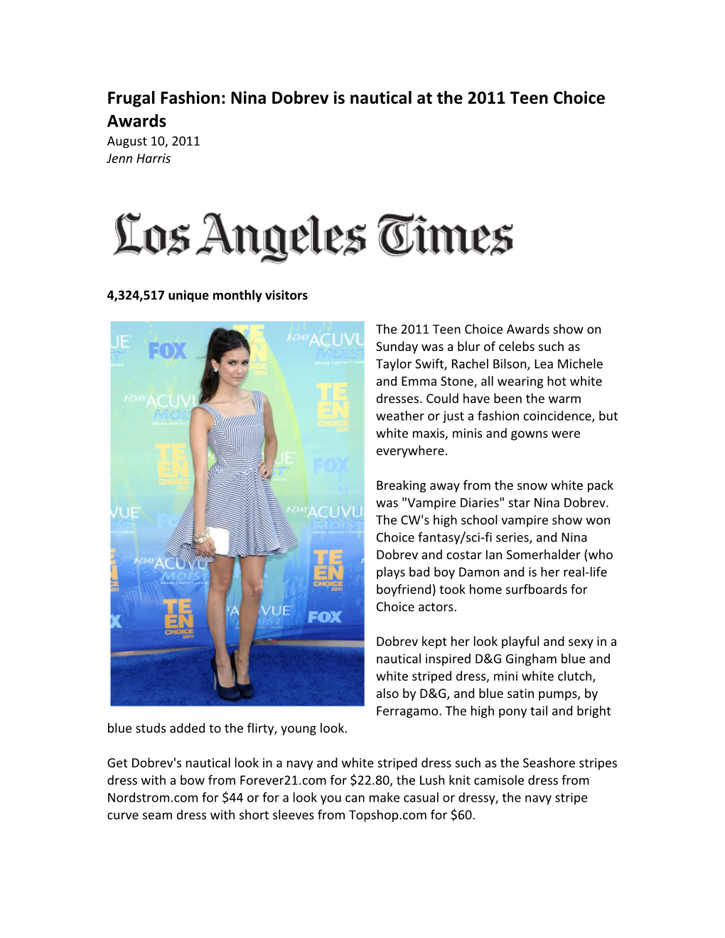 Latimes Blogs 8.10.11