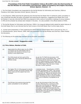 Second Master Plan - Public Consultation