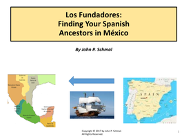 Los Fundadores: Finding Your Spanish Ancestors in México