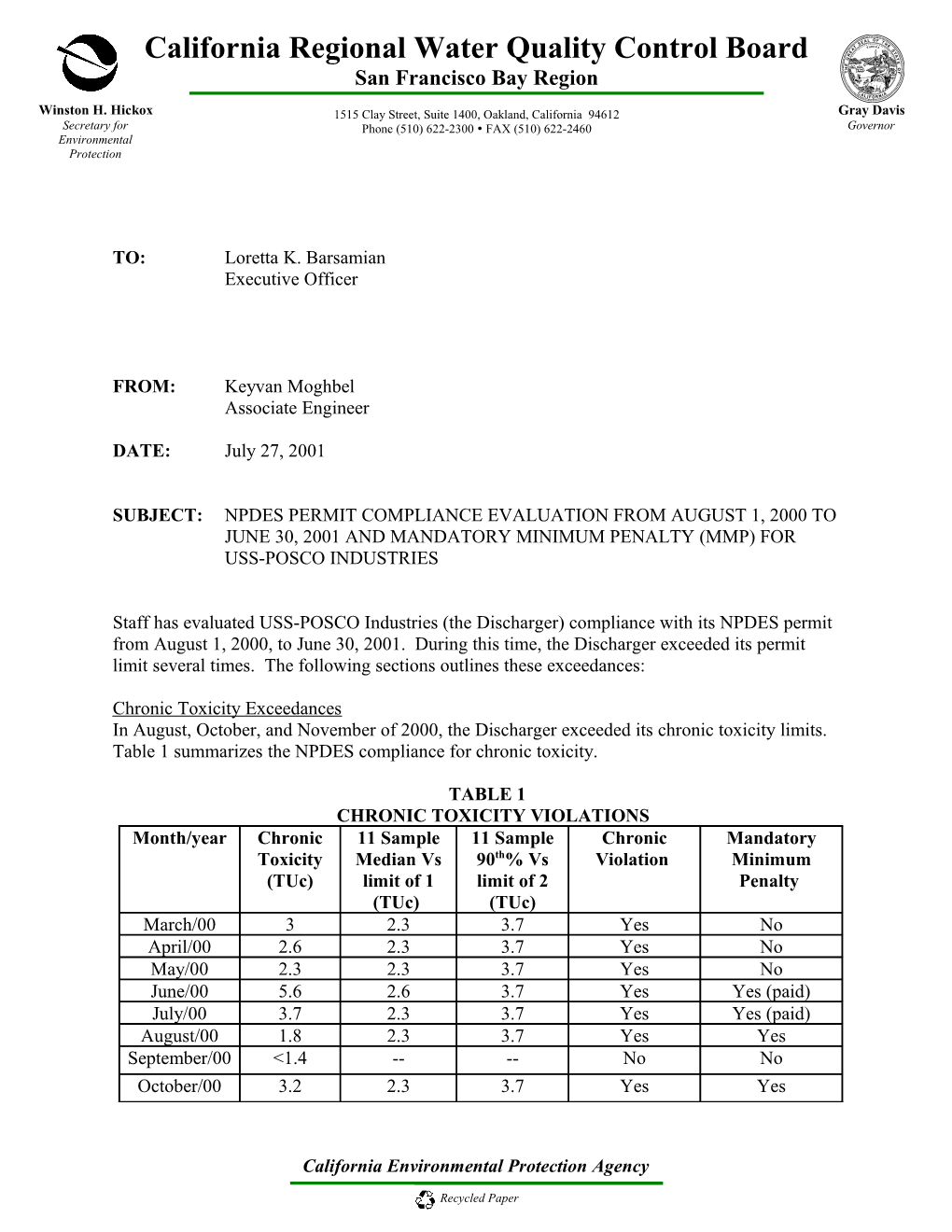 California Regional Water Quality Control Board s32