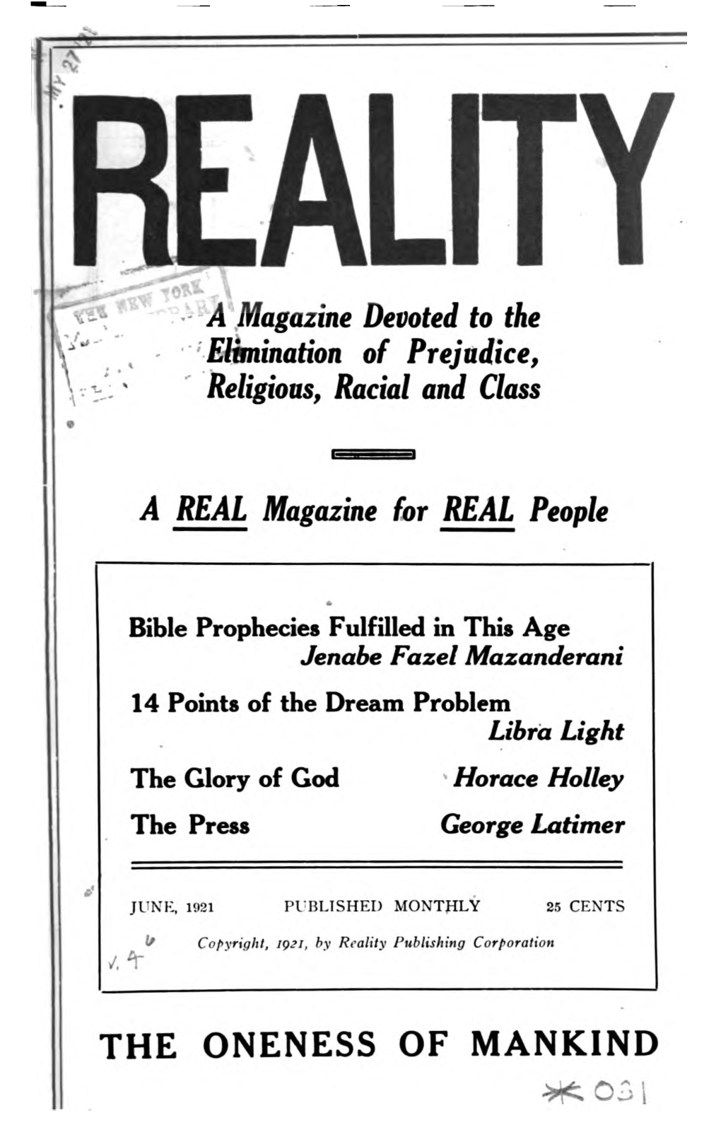 Reality V4 Jun-Dec 1921