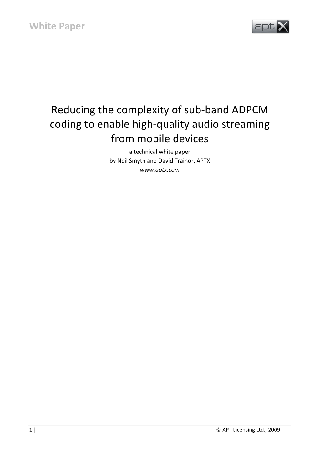 Reducing the Complexity of Sub-Band ADPCM Coding to Enable High