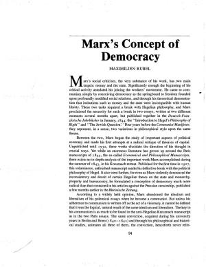 Marx's Concept of Democracy