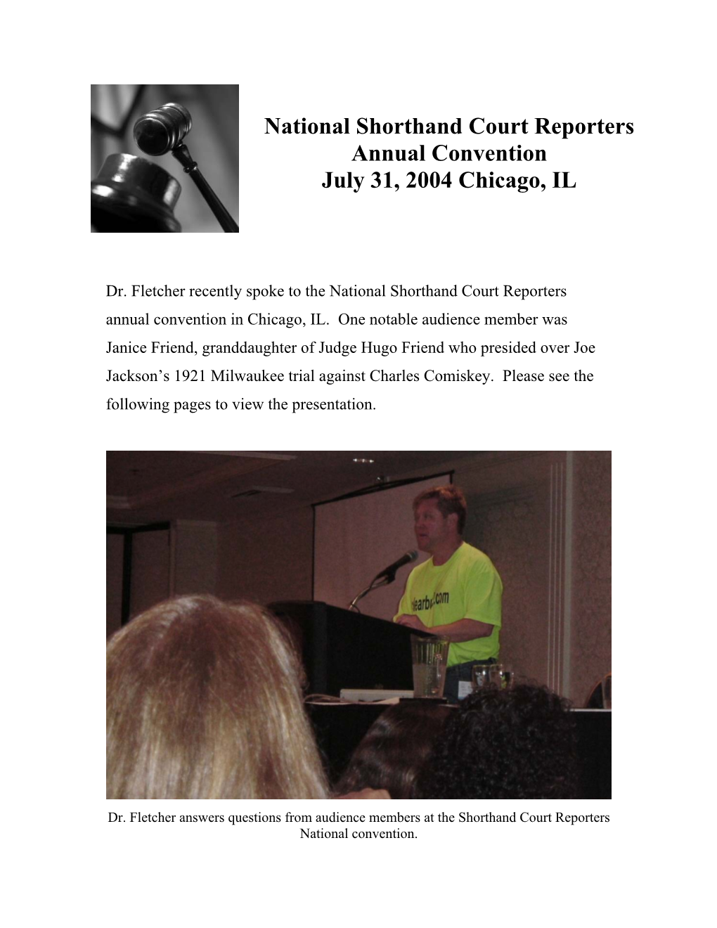 National Shorthand Court Reporters Association