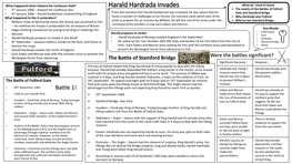 Harald Hardrada Invades
