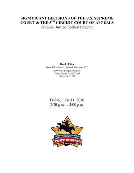 CIRCUIT COURT of APPEALS Criminal Justice Section Program