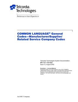 General Codes-Manufacturer/Supplier
