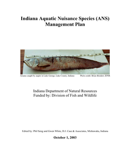 Indiana Aquatic Nuisance Species (ANS) Management Plan