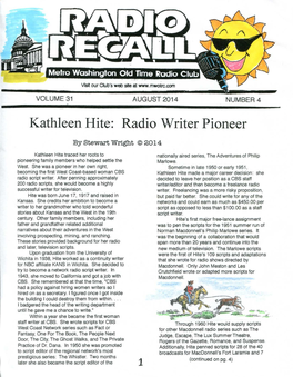 Kathleen Hite: Radio Writer Pioneer
