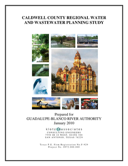Caldwell County Regional Water and Wastewater Planning Study