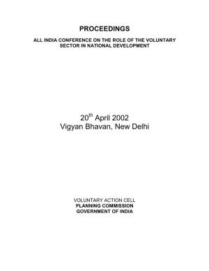 All India Conference on the Role of the Voluntary Sector in National Development