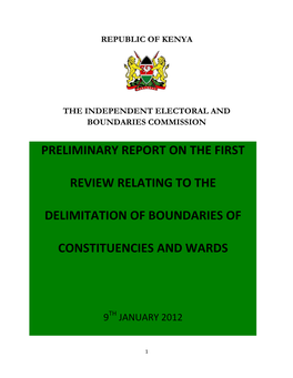 IEBC Report on Constituency and Ward Boundaries