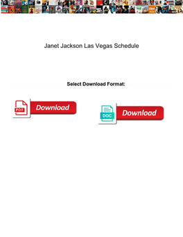 Janet Jackson Las Vegas Schedule