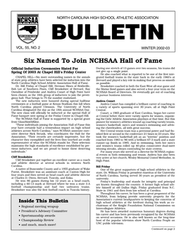 NCHSAA Bulletin 12/02