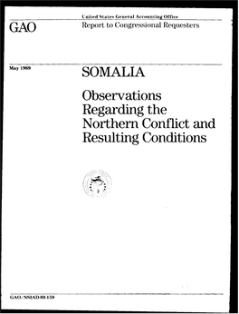 NSIAD-89-159 Somalia: Observations