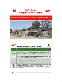 ACC Limited, Bargarh Cement Works