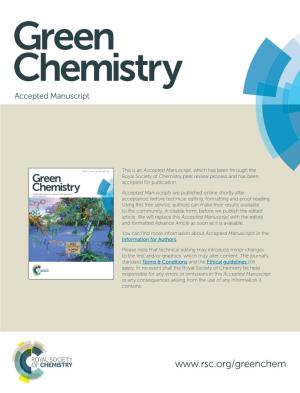 Green Chemistry Accepted Manuscript