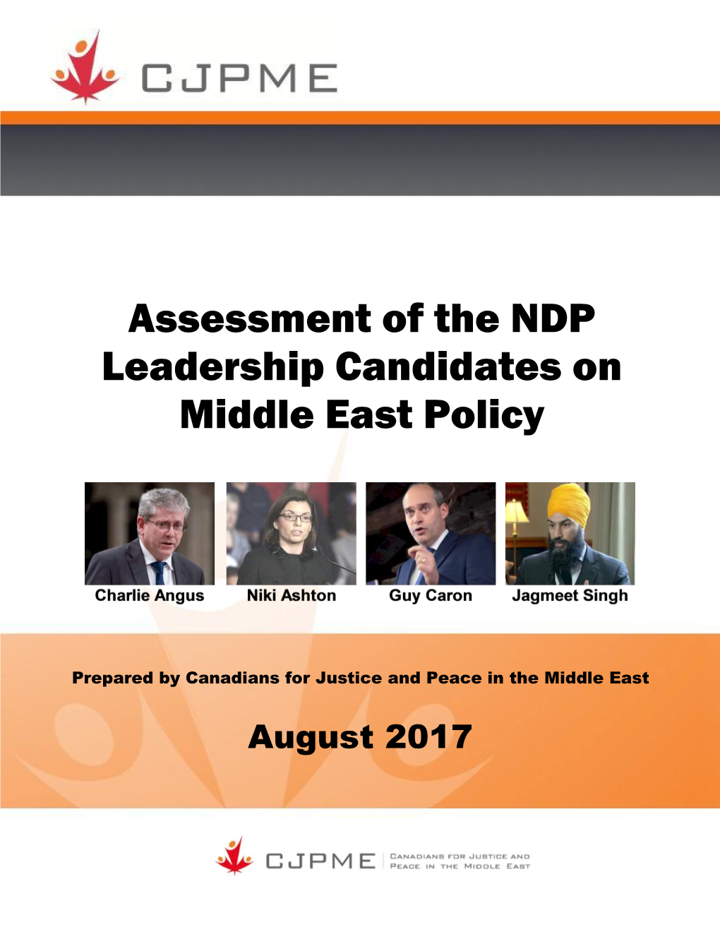 Assessment of the NDP Leadership Candidates on Middle East Policy
