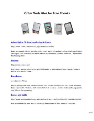 Other Web Sites for Free Ebooks.Pdf