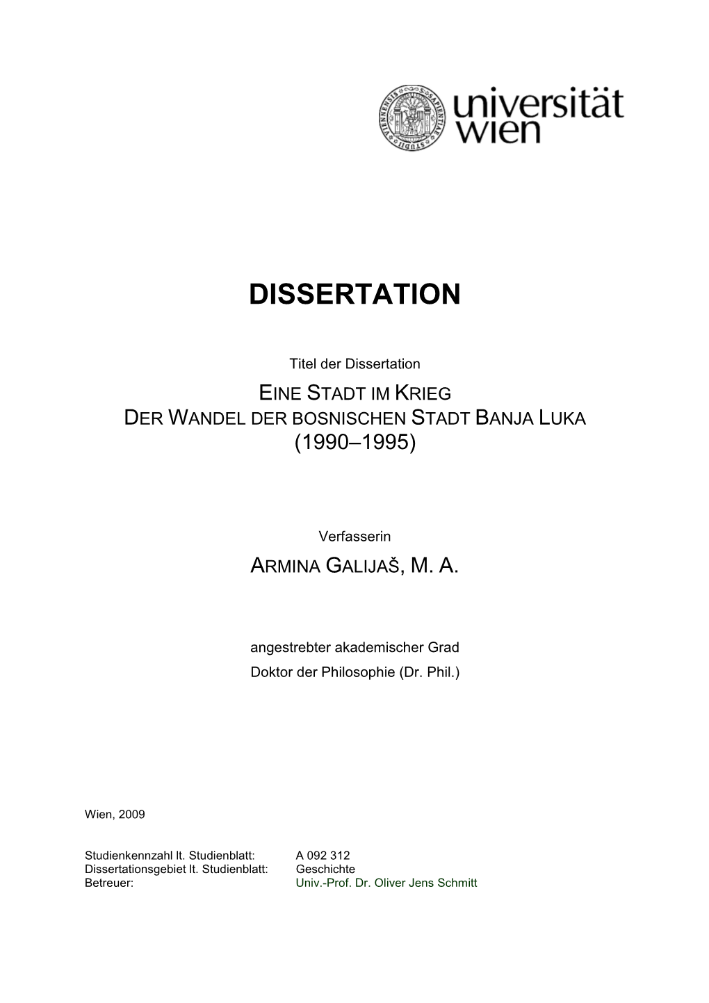 Dissertation