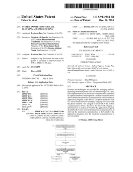 (12) United States Patent (10) Patent No.: US 8,913,994 B2 Edwards Et Al