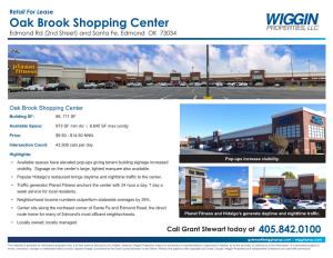 Oak Brook Shopping Center Edmond Rd (2Nd Street) and Santa Fe, Edmond OK 73034
