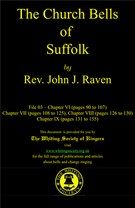 The Church Bells of Suffolk