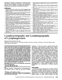 Lympho Scintigraphy and Lymphangiography of Lymphangiectasia